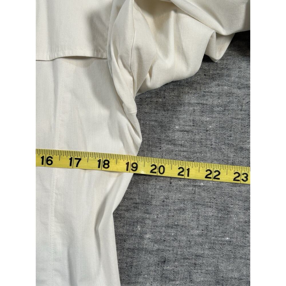 Burberry London Shirt Womens 8 White Long Sleeve Short Sleeve Button-Up Top - Picture 8 of 13